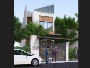 Bản vẽ CAD kiến trúc kết cấu mẫu nhà phố 2 tầng 5x15m