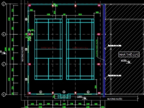 Bản vẽ CAD nhà thi đấu cầu lông