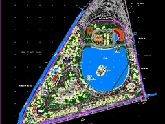Bản vẽ cad quy hoạch khu resort tại Hưng Yên chi tiết