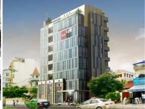 Bản vẽ CAD thiết kế kiến trúc tòa nhà văn phòng 565 Lạc Long Quân 13x25m