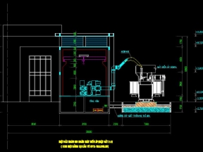 Bản vẽ CAD trạm biến áp 110kV kiểu GIS Thủ Lệ
