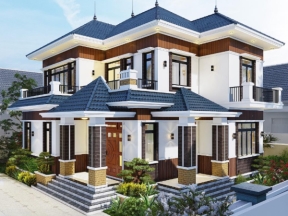 Bản vẽ CAD+PDF full kiến trúc kết cấu chi tiết nhà mái nhật 2 tầng 11x12.5m