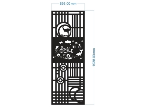 Bản vẽ cnc cổng 1 cánh đẹp