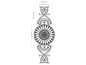 Bản vẽ cnc hoa văn mái kính dxf