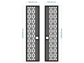 Bản vẽ cổng 2 cánh đẹp nhất hiện nay cnc