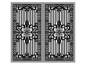 Bản vẽ cổng 2 cánh dxf mới cnc