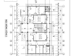 Bản vẽ đầy đủ kiến trúc + kết cấu + điện thu sét trung tâm y tế 2 tầng diện tích thiết kế dài 19.8x9m