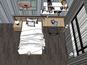 Bản vẽ dựng model skp nội thất phòng ngủ sang xịn
