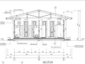 Bản vẽ file cad nhà vệ sinh kt 6x 6.8m cấp 4