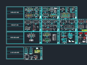 Bản vẽ file cad xây dựng nhà vệ sinh trường học 5x10m