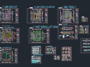 Bản vẽ hồ bơi trong nhà, chi tiết, đầy đủ,đẹp.