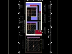 Bản vẽ kết cấu, kiến trúc thiết kế nhà phố 3 tầng kích thước 4x20m