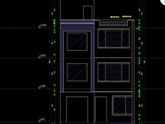Bản vẽ kết cấu, kiến trúc thiết kế nhà phố 3.5 tầng KT 8x8m