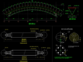 Bản vẽ kết cấu mái không gian nhịp 30m