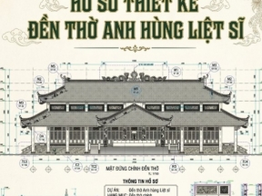 Bản vẽ kiến trúc đề thờ anh hùng liệt sỹ