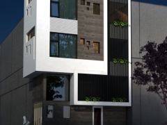 Bản vẽ kiến trúc mẫu nhà phố 5 tầng kích thước 3.4x7.23m
