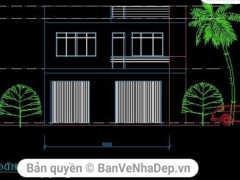 Bản vẽ kiến trúc nhà 2 tầng KT 8x15m thiết kế đơn giản