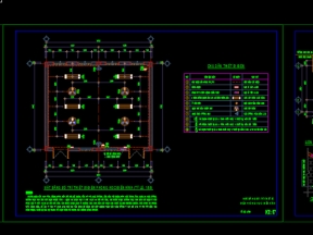 Bản vẽ kiến trúc thiết kế nhà lớp học 2 tầng 8 phòng 35 học sinh thiết kế 1