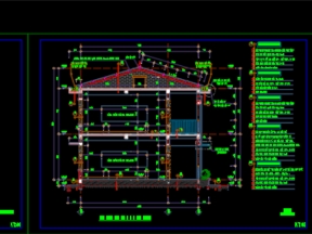 Bản vẽ kiến trúc thiết kế nhà lớp học 2 tầng 8 phòng 35 học sinh thiết kế 2