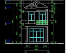 Bản vẽ kiến trúc thiết kế nhà ở dân dụng 2 tầng