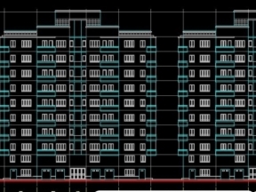 Bản vẽ kiến trúc thiết kế tòa nhà chung cư cao 11 tầng khá đầy đủ