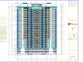 Bản vẽ kiến trúc và kết cấu tòa nhà chung cư 25 tầng plaschem kích thước thiết kế 70.6x49.23m