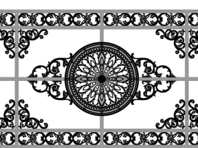 Bản vẽ mái kính cắt cnc model dxf