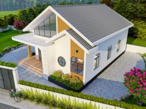 Bản vẽ mẫu biệt thự vườn 9x13m