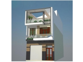 Bản vẽ mẫu nhà phố 2 tầng diện tích 6x16m hồ sơ