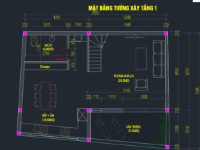 Bản vẽ mẫu nhà phố 3 tầng 1 tum kích thước xây dựng 6x9m (bản full)
