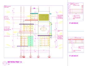 Bản vẽ nhà biệt thự 3 tầng 8.8x12.6m