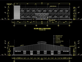 Bản vẽ nhà công nghiệp kích thước 40x75m (KT, KC, M&E)