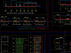 Bản vẽ nhà dân công nhân tòa nhà công trường