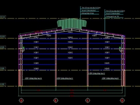 Bản vẽ nhà kho kết cấu thép 20x50 m