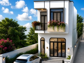 Bản vẽ nhà phố 2 tầng 1 tum kích thước 5x14m (Bản full)