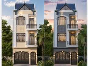 Bản vẽ nhà phố 3 tầng 5x19.5m -Đầy đủ xin phép xây dựng