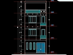 Bản vẽ nhà phố 3.5 tầng KT 5.3x7.2m gồm kiến trúc, kết cấu