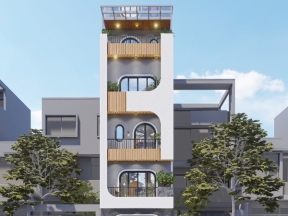 Bản vẽ nhà phố 4 tầng hiện đại 5x15m – Full hồ sơ kiến trúc