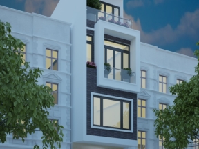 Bản vẽ nhà phố 4 tầng với diện tích nhỏ 3.7x7.8m (kiến trúc + kết cấu + điện)