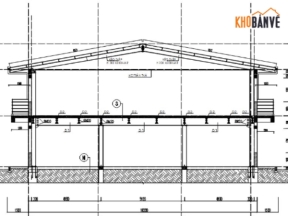 Bản vẽ nhà xưởng thiết kế kết cấu thép nhà kho khung Zamil 2 tầng kích thước 16.2x36.2m