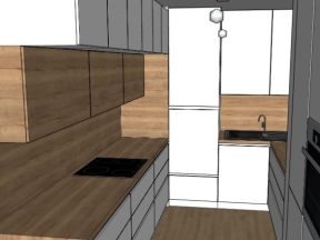 Bản vẽ nội thất phòng bếp dựng model sketchup