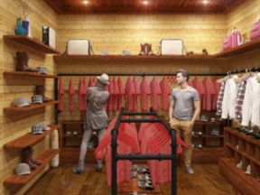 Bản vẽ nội thất shop quần áo trẻ em