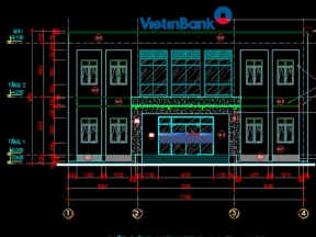 Bản vẽ PGD Ngân hàng 2 tầng 11.7x17m đầy đủ hồ sơ thiết kế thi công hoàn chỉnh