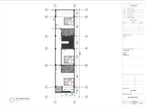 Bản vẽ Revit Kiến trúc Nhà phố 3 tầng 4x18m