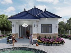 Bản vẽ revit nhà ở mái nhật kích thước thiết kế 10.7x25.2m