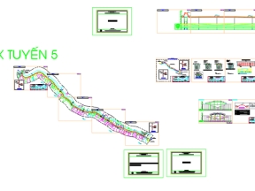 Bản vẽ thi công file biện pháp thi công tuyến ống cấp nước sạch (mặt bằng +chi tiết thi công+phui đào+cọc khoan nhồi+trắc dọc+khối lượng+dự toán)