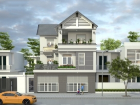 Bản vẽ thi công mẫu biệt thự mái thái 3 tầng diện tích 10x12.2m