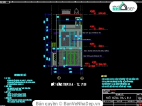 Bản vẽ thi công mẫu nhà phố 3 tầng đầy đủ + kinh phí mẫu nhà phố 6x17m