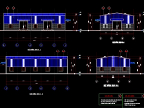 Bản vẽ thi công nhà kho xưởng xây dựng Kích thước 15x28m