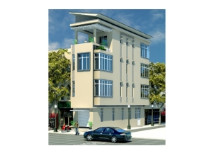 Bản vẽ thi công nhà ở phố 4 tầng diện tích 3.5x17m